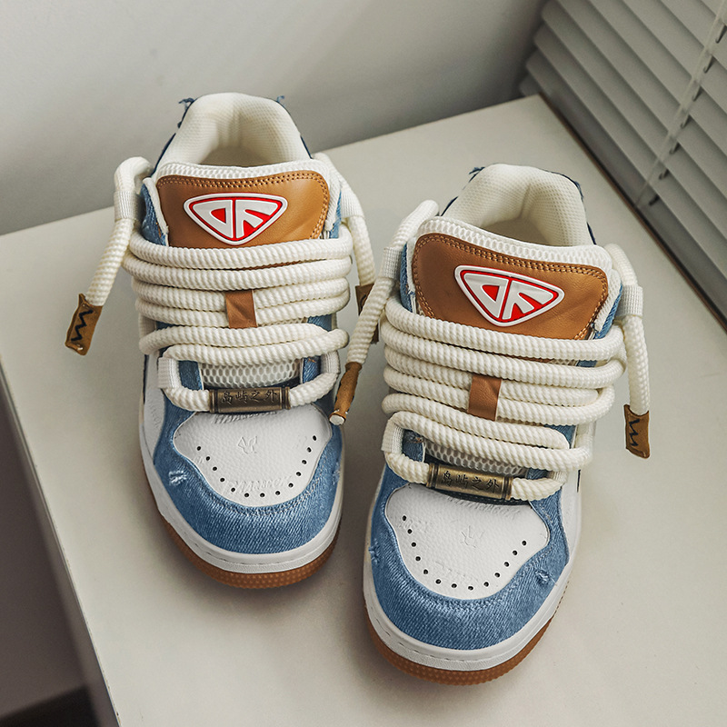 Small group denim bread unisex summer new couple sneakers, casual shoes, versatile breathable sports shoes_voghion.com
