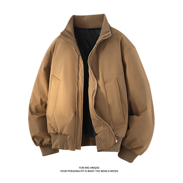 Short men's demi-season down jacket