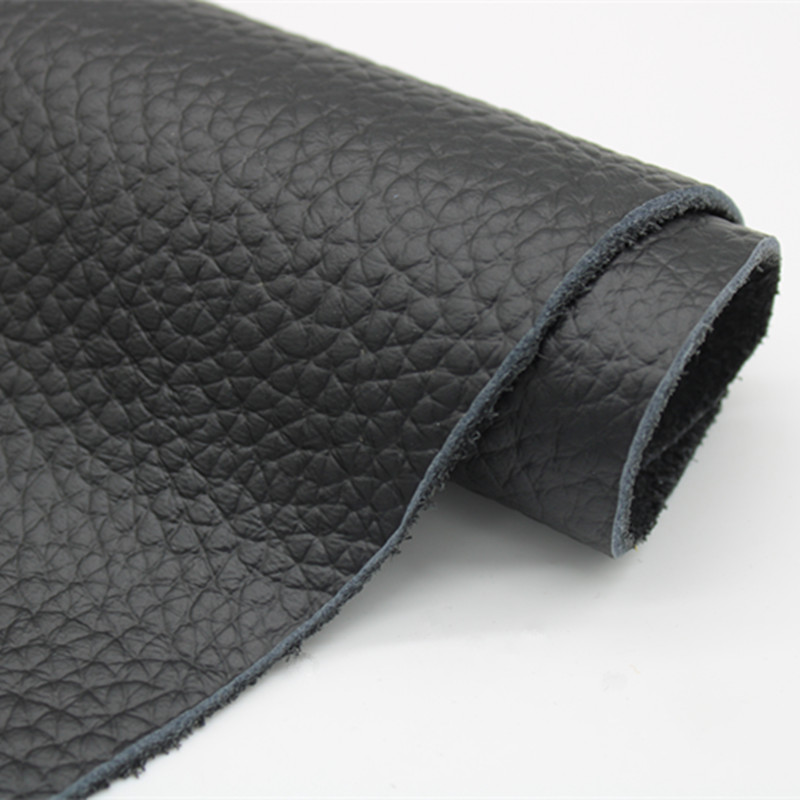 头层牛皮真皮面料皮具包包diy手工爱马仕纹黑色大荔枝纹3mm厚牛皮