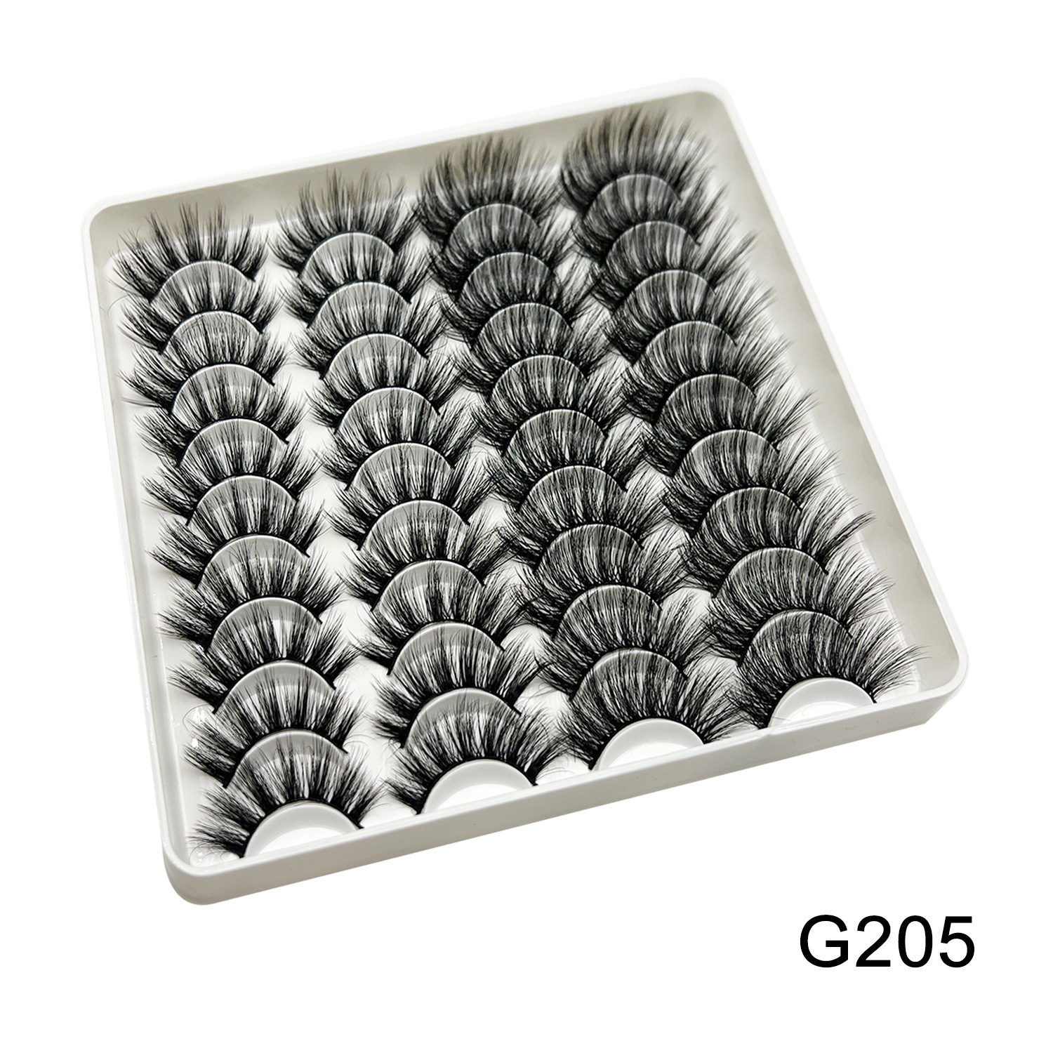 Dingsen pestañas postizas transfronterizas de múltiples capas de tres D estéreo 20 pares de pestañas cruzadas pestañas rizador