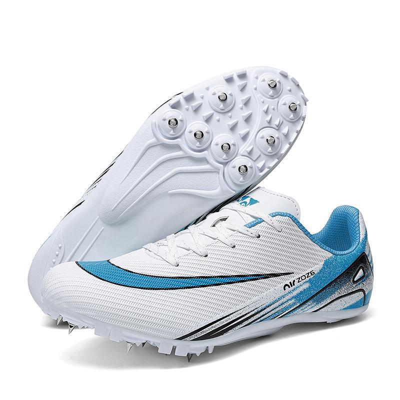 Zapatillas de Atletismo con Clavos de Cuero Sintético y PVC Antideslizante para Pista
