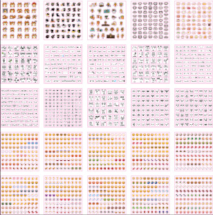 Новый текст emoji комбинированный прозрачный наклейка водонепроницаемый мультфильм милый diy маленький узор студент украшения