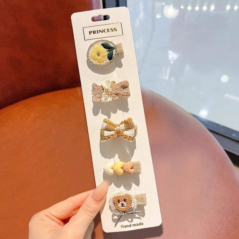 Clip para el cabello de bebé niñita no daña la tarjeta de cabello para niños adorable clip de cabello de mar de supercabel