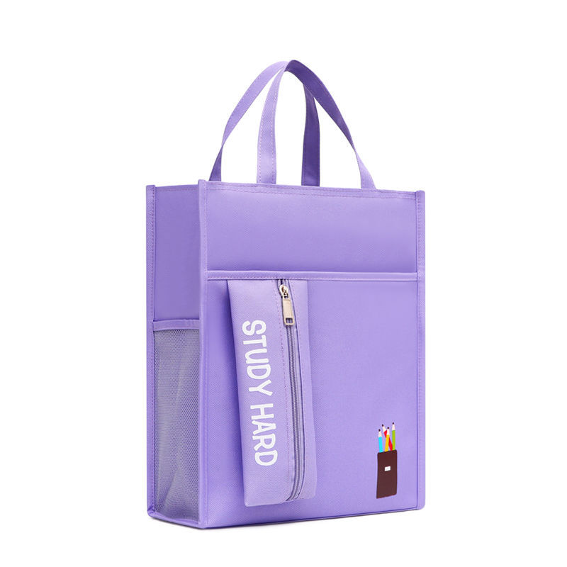 Bolsa de archivos portátil con cremallera bolsa de información A4 bolsa de libro de aprendizaje clase de entrenamiento tutorial bolsa maletín impresión logo