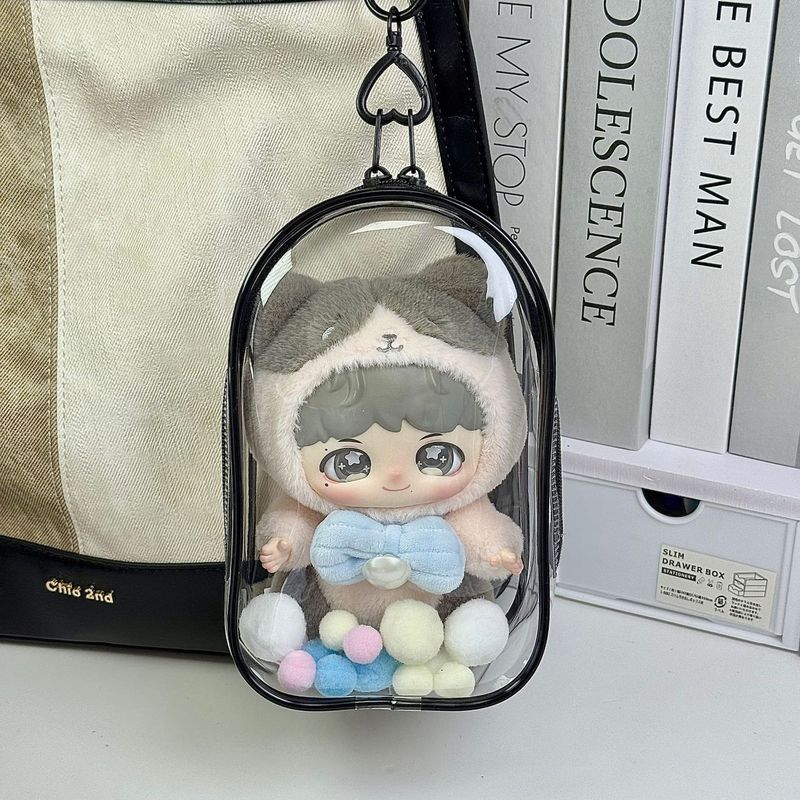 反深代词娃包周深泡泡玛特联名款保护套搪胶毛绒公仔防尘罩外出包|undefined