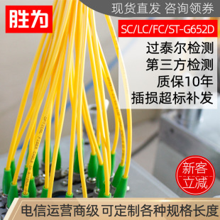 Win 9/125 telecom grade 0.9/2.0/3.0mm single mode single core SC/ST/FC/LC pigtail fiber jumper