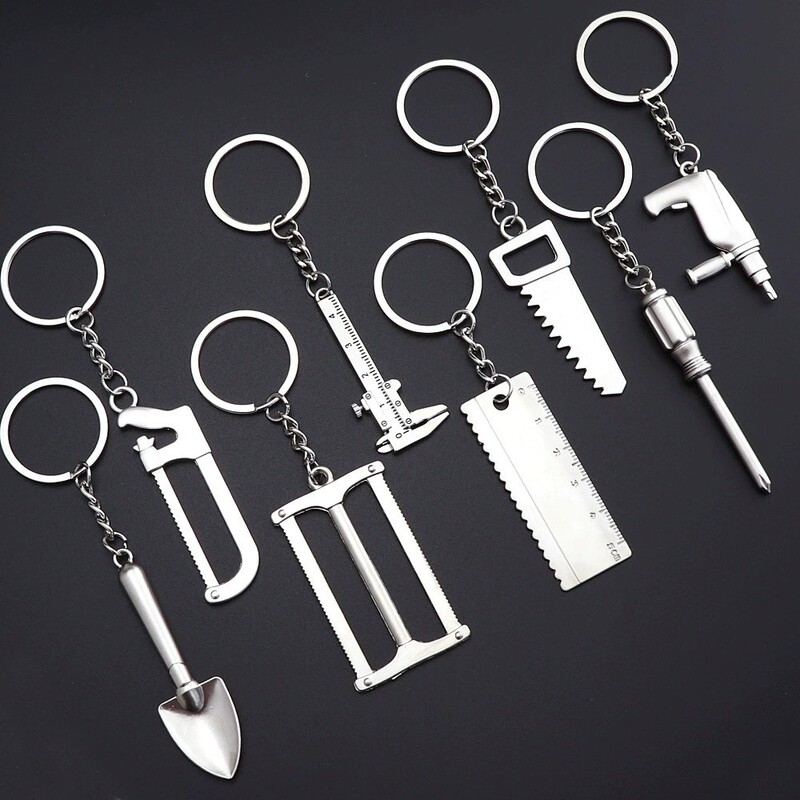Metal Adjustable Wrench Keychain Mini Simulation Prop Pendant Creative Promotional Gift Keychain