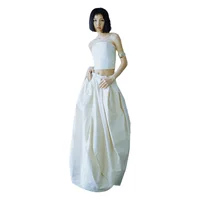 Простое легкое свадебное платье Bride Tube Top Комплект из двух частей Элегантное платье Легкое роскошное маленькое платье в стиле Мори Путешествия Фотограф Дверное платье из пряжи