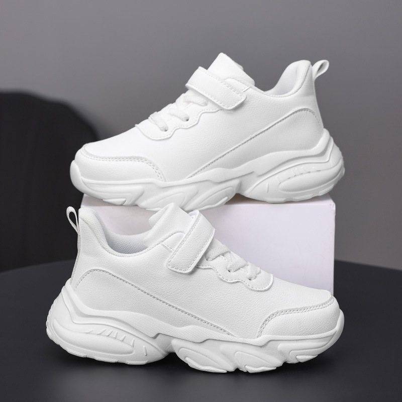 Zapatillas Deportivas con Velcro para Niños de Cuero Sintético Transpirables y Ligeras image 1