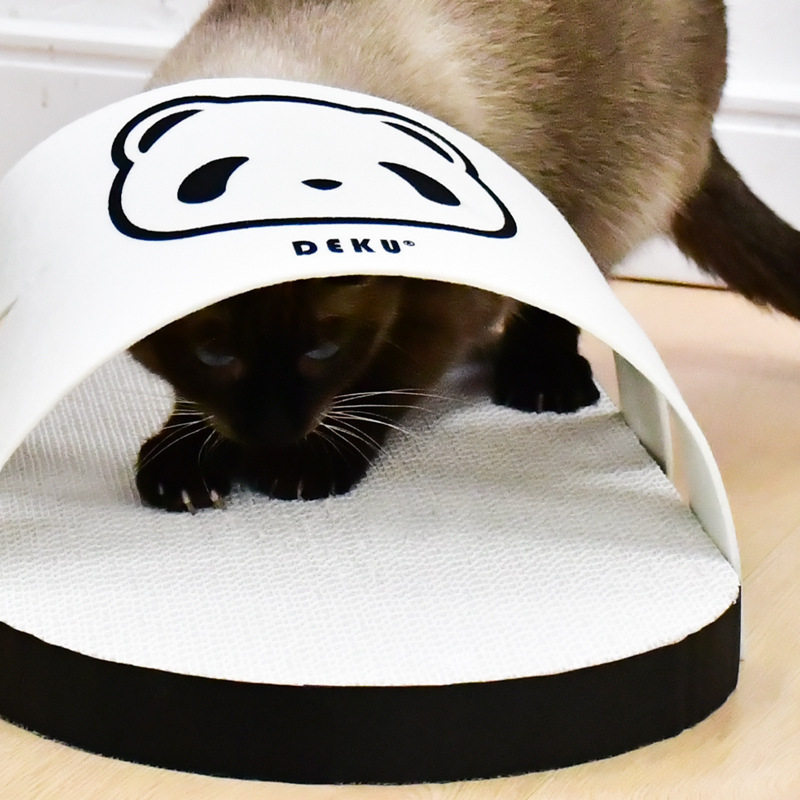 漫画パンダかわいい段ボール猫スクラッチボードクリエイティブスリッパ通気性猫爪研ぎおもちゃ猫の巣オールインワン耐傷性|undefined