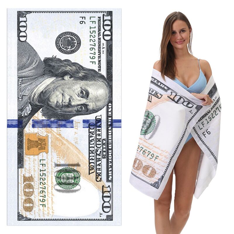 Cross-Border Us Dollar Bath Towel, Surfing and Bathing Absorbent Microfiber Beach Towel, Custom Two-Dimensional Towel, Abstract Gift Cross-Border Us Dollar Bath Towel, Surfing and Bathing Absorbent Microfiber Beach Towel, Custom Two-Dimensional Towel, Abstract Gift