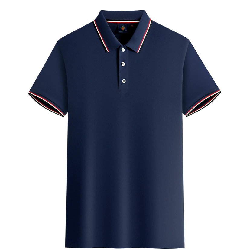 Гребенная хлопковая Футболка с лацканами вышитый логотип деловая рабочая одежда персонал группа одежда инструменты рубашка поло печать на заказ