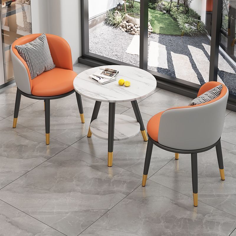 In-Stock Fast Delivery: Modern Minimalist Dining Chair with Backrest, Slate Table, Living Room Coffee Table, Balcony Table and Chair Set