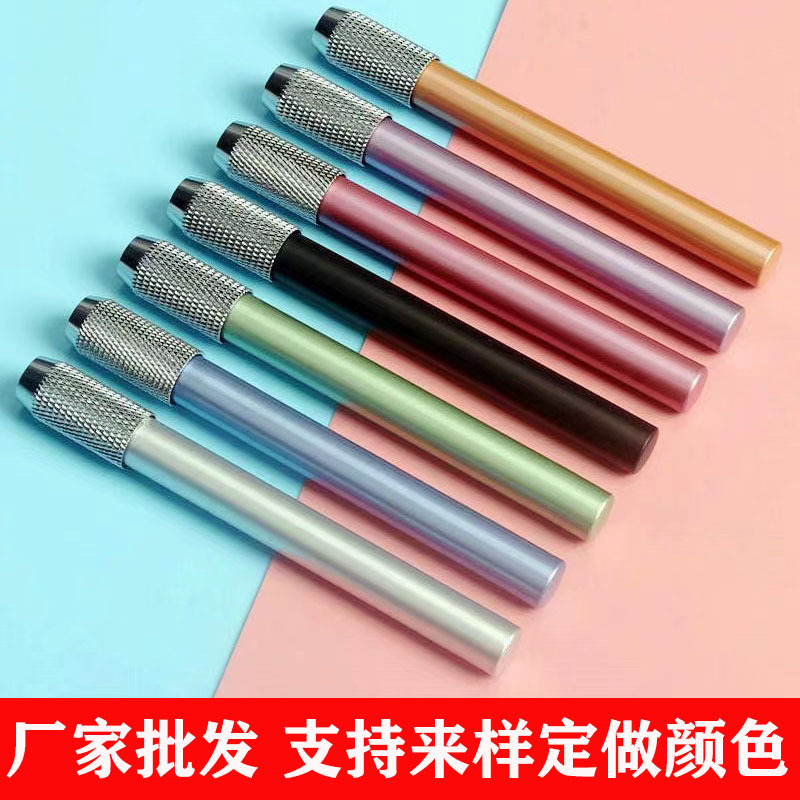 Venta al por mayor de color de metal de varilla de una sola cabeza extensor de lápiz dispositivo de alargamiento de lápiz conector de la pluma cepillo de varilla de alargamiento