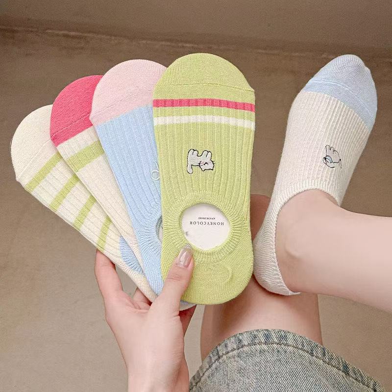 New spring and summer new style fresh color matching cute invisible…