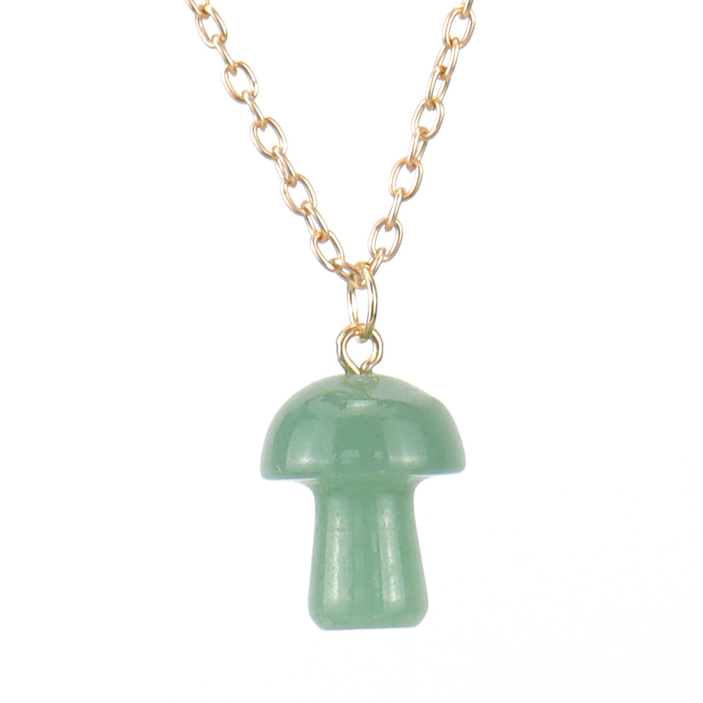 Fashion Mushroom natural stone Handmade Pendant Necklace 1 Piece