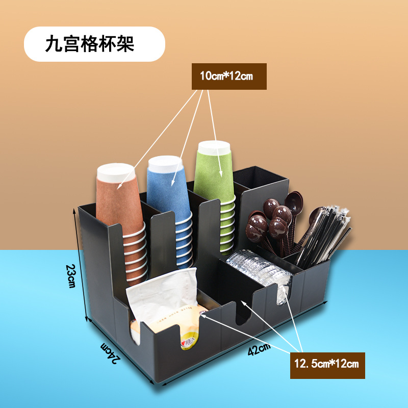 Soporte de vasos de plástico moldeado, para café y té, diseño de barra - Comercial