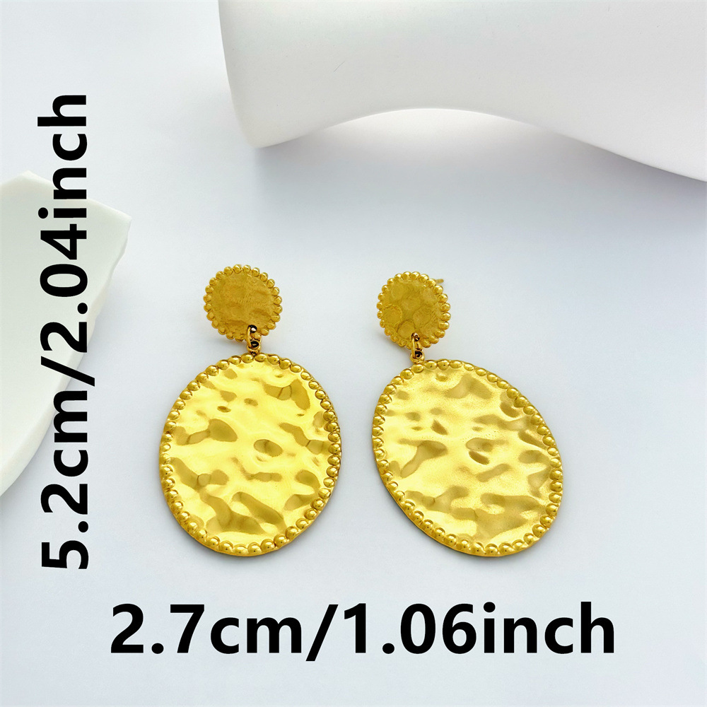 1 Pair Geometric Classic Style 304 Stainless Steel Drop Earrings display picture 6