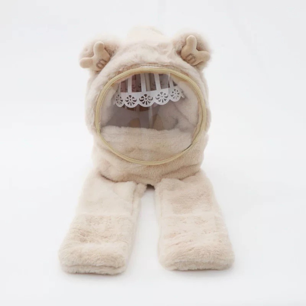 어린이 모자 새로운 겨울 소녀 승마 모자 소년  보호 마스크 스카프 장갑 통합 방풍 모자