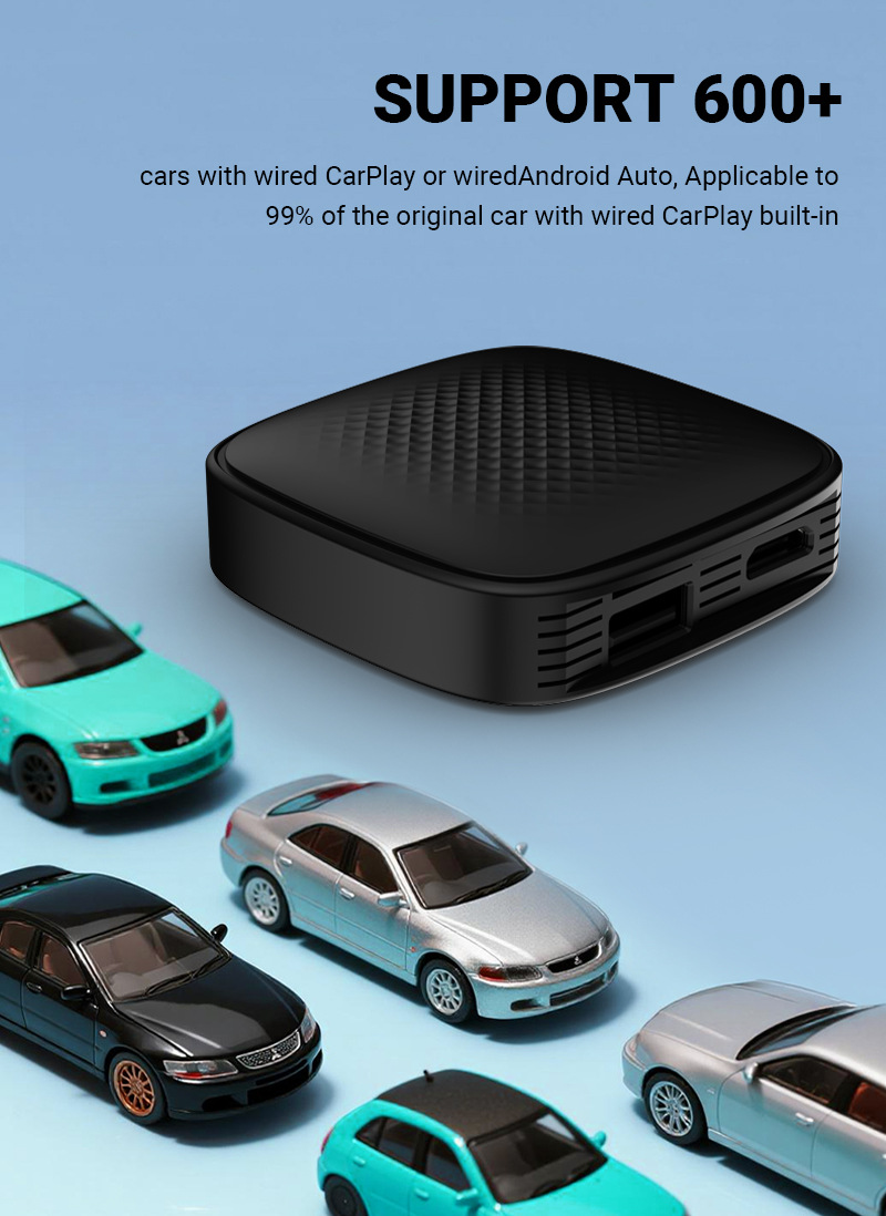 Xuda Car 5-in-1 Apple Carplay Adapter Wired to Wireless HDMI Output Car-Machine Interconnection Box