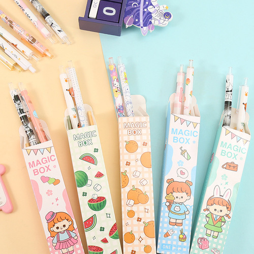 Creative cartoon blind box pen student learning supplies small prizes neutral pen blind box stationery wholesale