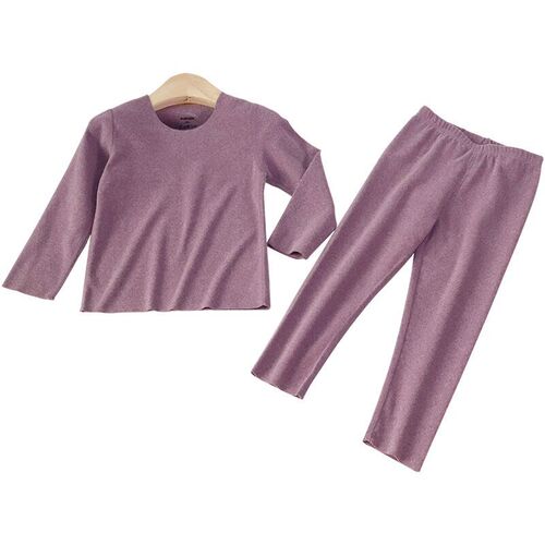 Seamless thermal underwear, children's home clothes set, boys and girls' bottoming autumn clothes and long trousers, parent-child family wear warm clothes