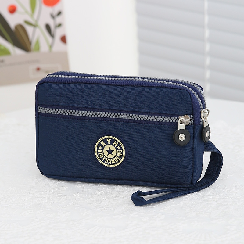 Bolso de mujer con tres cremalleras, modelo 2025, monedero portátil multifuncional, bolso para teléfono móvil, bolso de mujer sencillo y a la moda para mujer de mediana edad