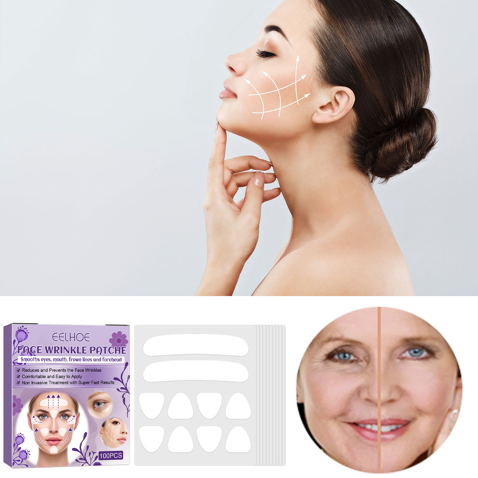 EELHOE Silky Facial Patch Gentle lifting facial skin Daily care…