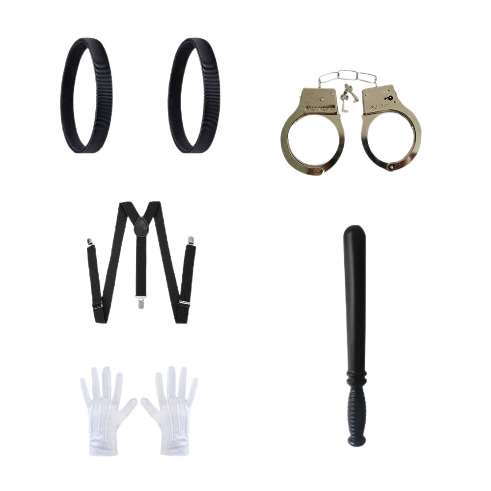 Juego de roles agente secreto disfraz SECURITY gorra de béisbol gafas de sol negras tarjeta de trabajo traje de tapones para los oídos