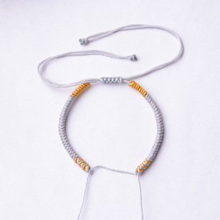 Hand-woven gold thread semi-finished bracelet bracelet diy woven-free simple wearable lucky beads safety buckle