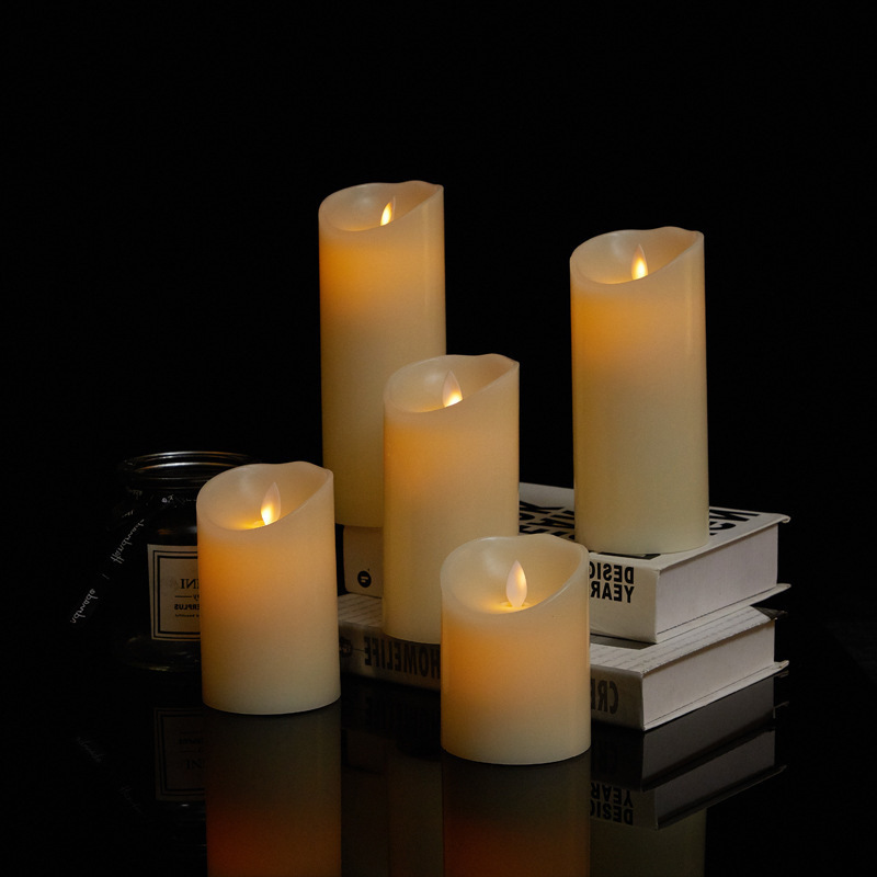 Oblique mouth swing simulation LED electronic candle light paraffin…