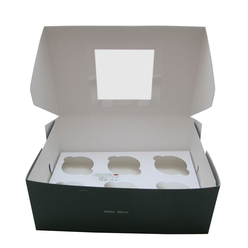 厂家供应 25粒迷你纸杯蛋糕盒  杯子蛋糕盒  面包打包盒 食品纸盒