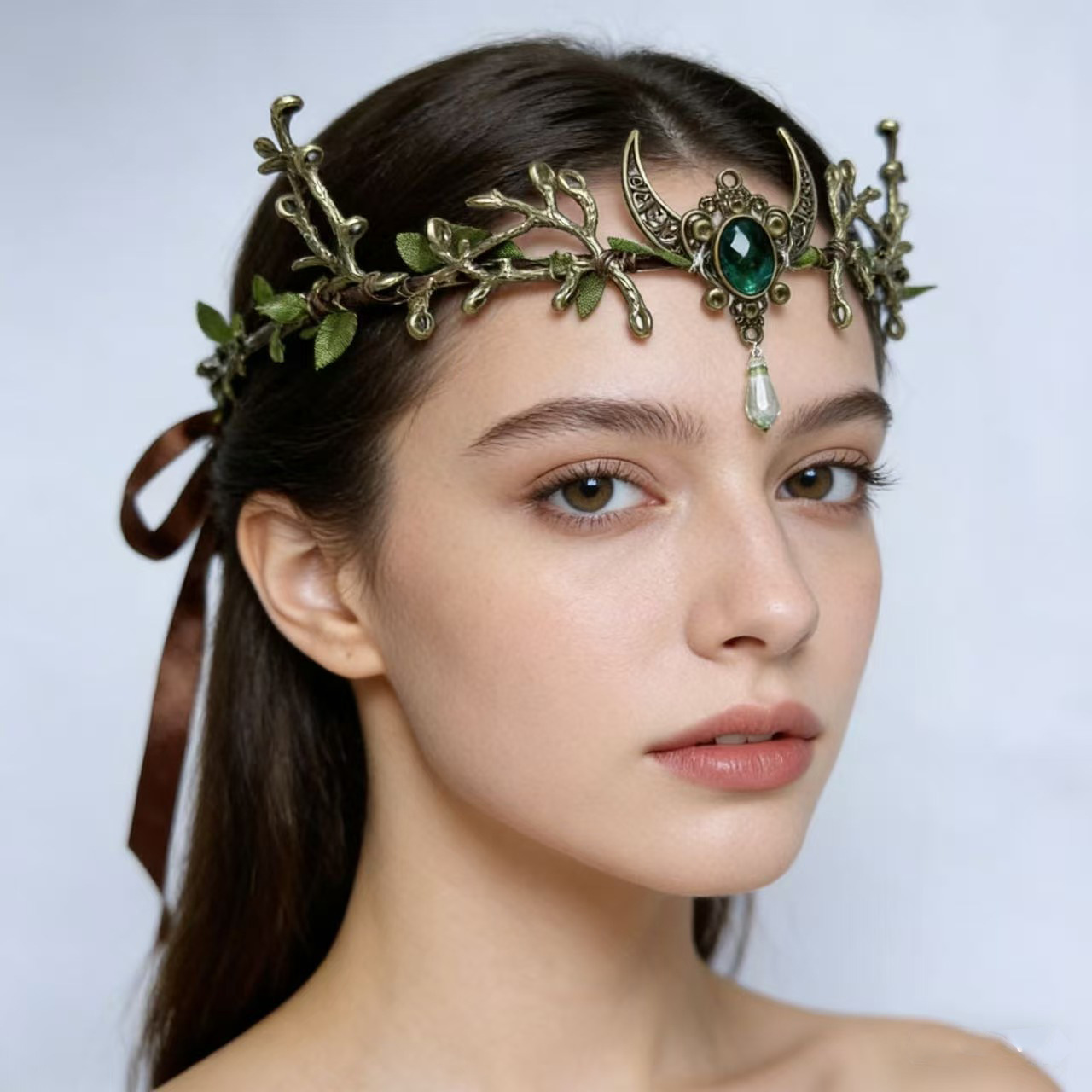 Moon Goddess headband. Forest-style Elf Queen headband wrapped…