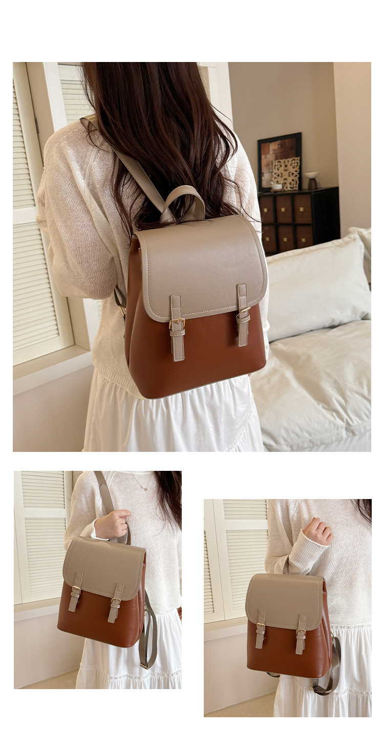 Women's Fashion Small Backpack High-End Commute Daypack Large Capacity Multiple Pockets Everyday Versatile Shoulder Bag
