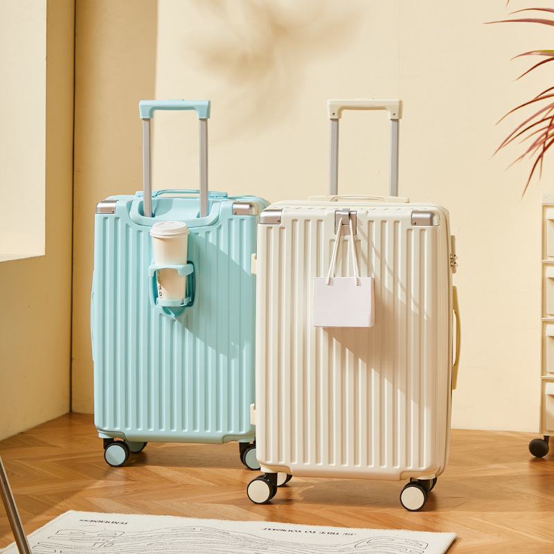Large-Capacity Suitcase 26inch Men's Multi-Functional Cup Holder Carry-On Suitcase 20inch Sturdy and Durable Trolley Travel Password Lock Suitcase Large-Capacity Suitcase 26inch Men's Multi-Functional Cup Holder Carry-On Suitcase 20inch Sturdy and Durable Trolley Travel Password Lock Suitcase