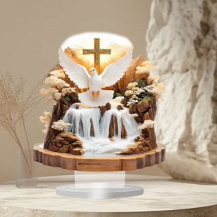 Cross-border Bohemian Style Peace Dove and Landscape Landscape Acrylic Desktop Decoration Multifunctional Desktop Decoration