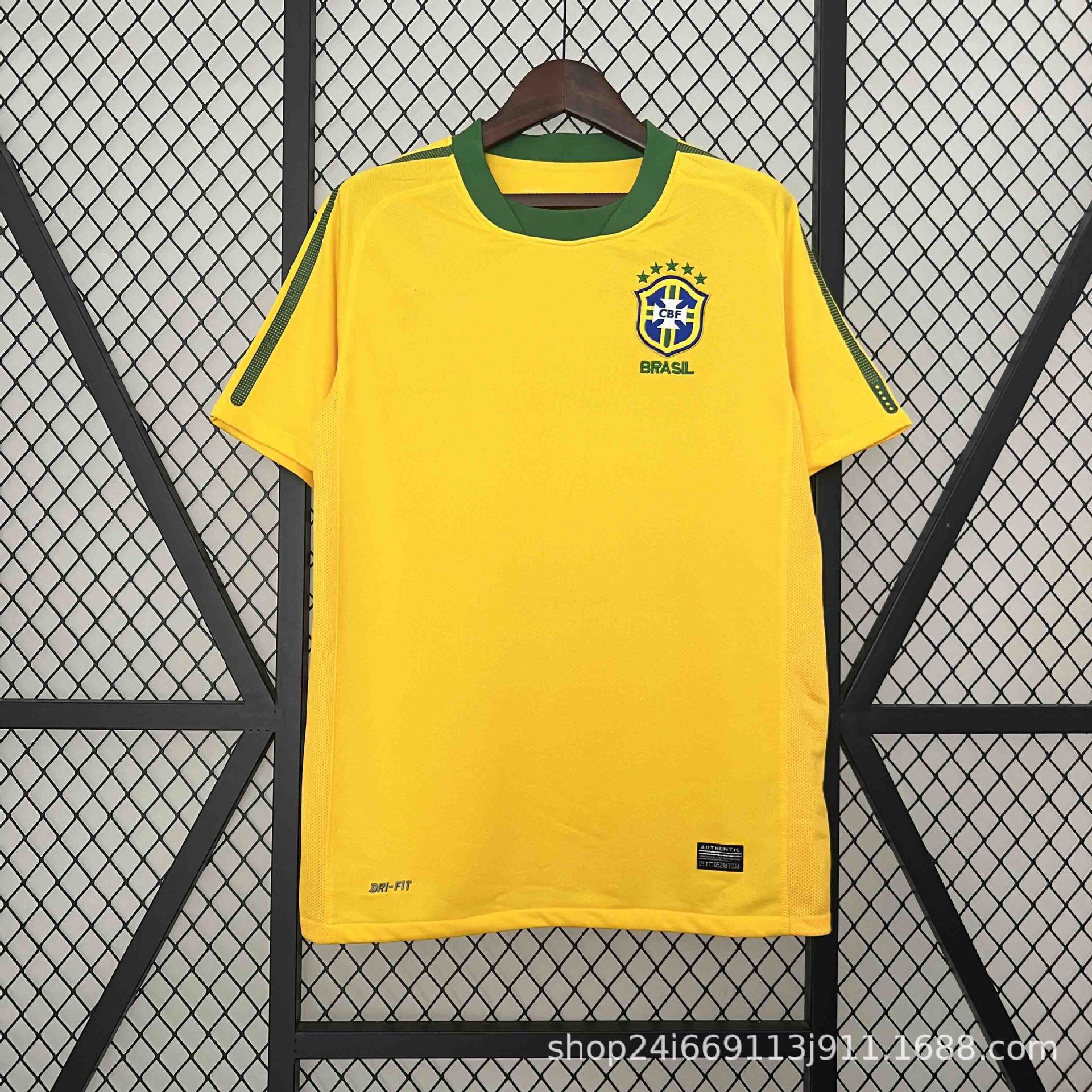 Camiseta de fútbol tailandesa retro Selección nacional Brasil Francia Argentina Portugal Camiseta de manga corta al por mayor Número de impresión
