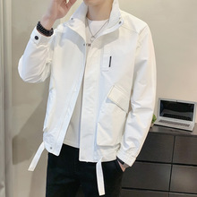 男士夹克外套春秋季时尚潮牌立领感痞帅韩版潮流2025新款秋装上衣