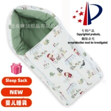 跨境厂家直供婴儿防踢被睡袋推车加厚棉垫新生儿抱被一体睡袋盖被