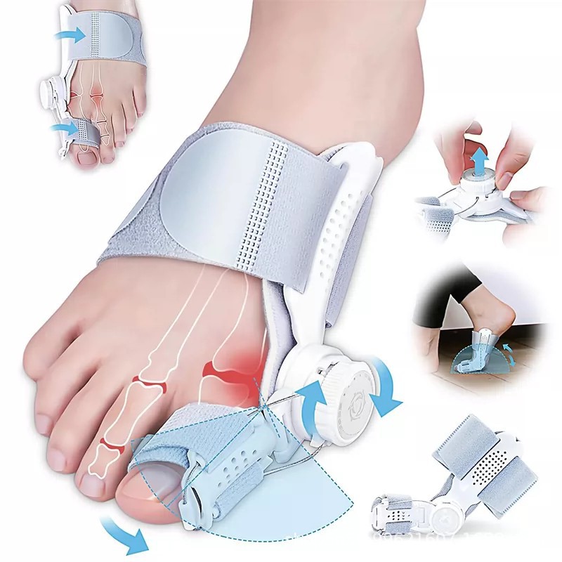 Cross-border thumb valgus corrector with multi-angle knob, adjustable toe separator for men and women, unisex toe corrector