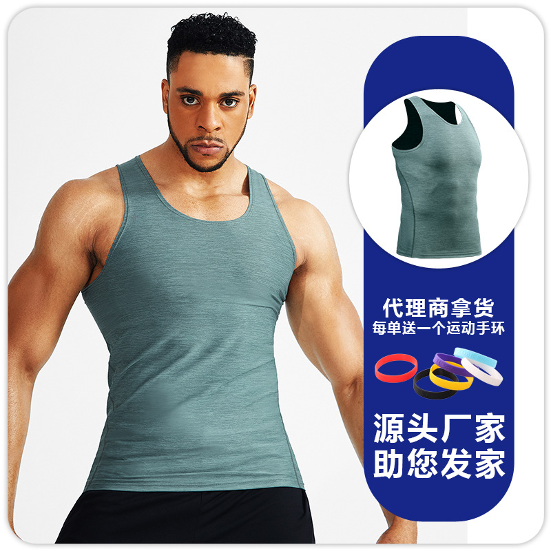 Hombres deportes fitness ropa chaleco deportes estudiante entrenamiento baloncesto pista y campo ropa de secado rápido sudor-absorbente alta elasticidad