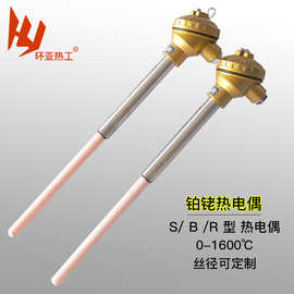 江苏环亚铂铑热电偶S型热电偶WRP130  B分度陶瓷热电偶测温1600