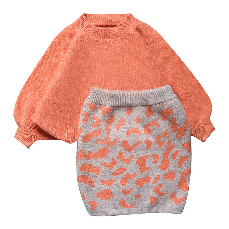 Ensemble pull tricoté pour filles, édition coréenne, manteau, robe de princesse, à la mode, pour bébé, nouvelle collection automne 2023_voghion.com