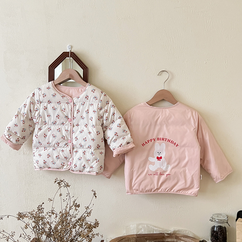 Niñas Bebé ropa de otoño e invierno ropa de bebé de doble cara para niños chaqueta cálida para niños Jiujiang forro de chaqueta para niños