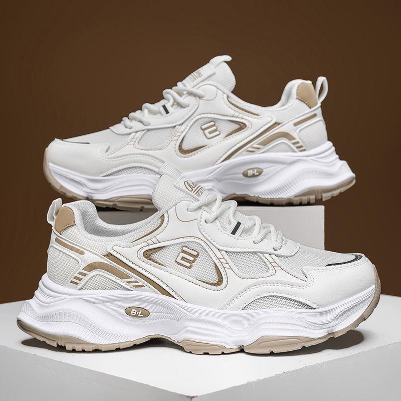 2025 New Summer Breathable Mesh Shoes Men's Shoes Sports Shoes Casual Thick-Soled Dad Shoes Men's Youth Trendy Shoes