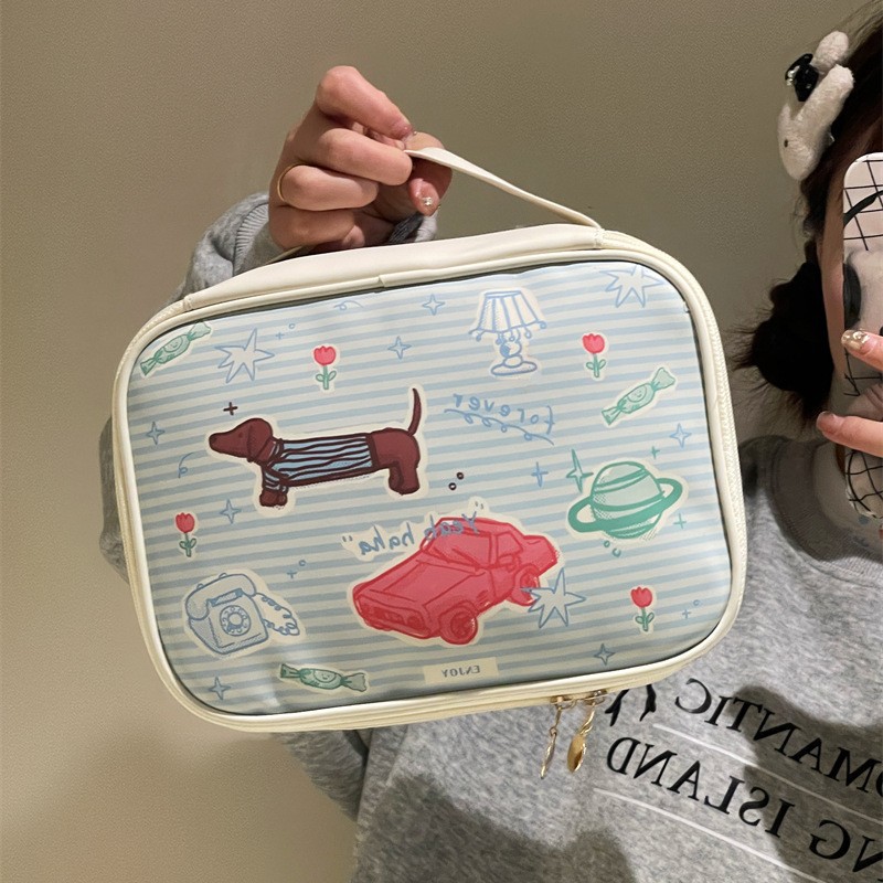 Bolsas de maquillaje para mujeres 2025, nuevas bolsas de maquillaje portátiles de gran capacidad, maquillaje de viaje, bolsas de maquillaje de maquillaje, cepillos de maquillaje, bolsas de almacenamiento de maquillaje