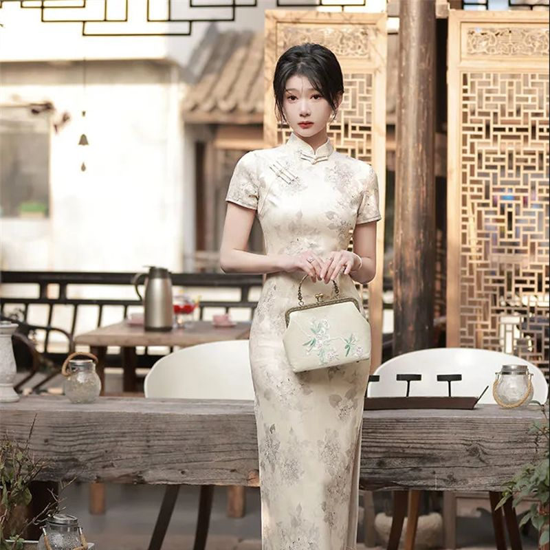 Pure Desire New Chinese-style Improved Cheongsam dress Women's Summer Design Sense Niche Slim-fit All-match Hip Midi Dress