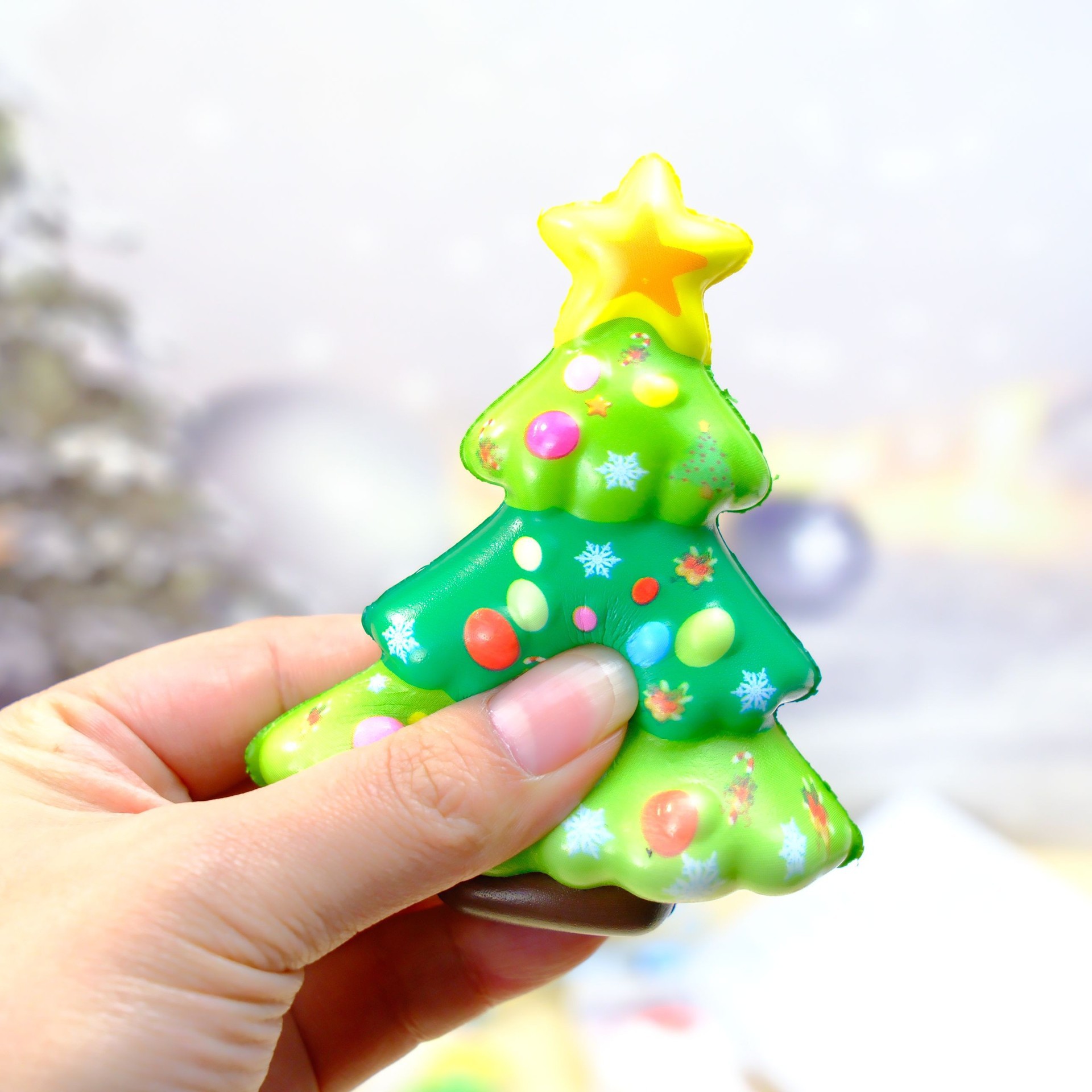 Bolsa de Navidad de malla de descompresión pellizco de rebote lento muñeca de estudiantes de estand de regalos de descompresión artefactos mágicos