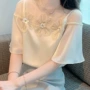 蕾丝短袖气质新款小衫
