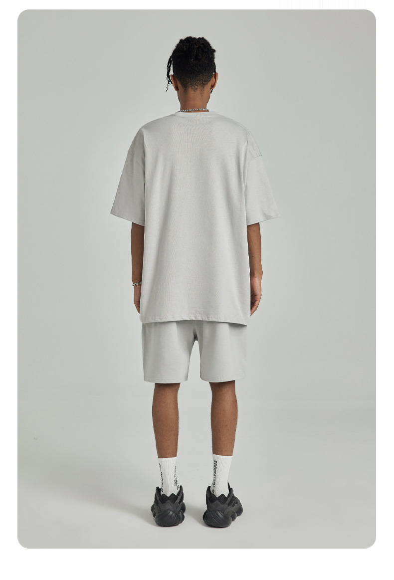 287g Weight Short Sleeve Sleeve Length Pullovers Placket Type Drop Sleeve Sleeve Type Cotton Fabric Type Long Top Length T-shirt Tops Type Daily Occasion Round Neck Neckline Breathable Function Loose Fit Type Solid Color Pattern Summer Season Men's Gender Casual Style Wholesale Men's Casual Solid Color Short Sleeve Men's Tops 2